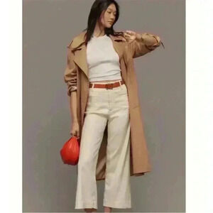 The Colette Cropped Wide-leg Pants Linen edition size 27